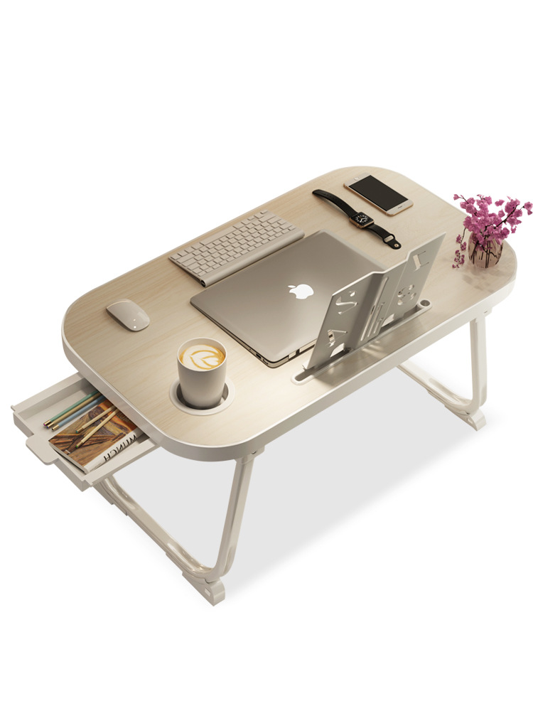 Bed Desk Folding Small Table Computer Desk Bed Lazy Student Dormitory Study Table Homework Bedroom Sitting