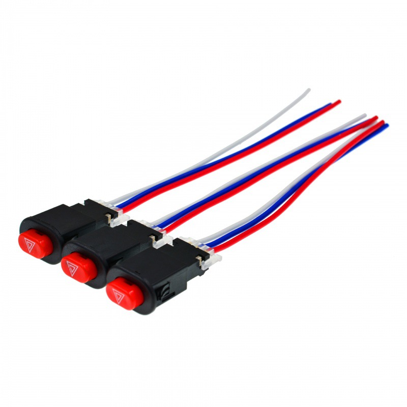 Motorcycle modification universal double flash switch double flash warning switch double circuit breaker hazard light switch
