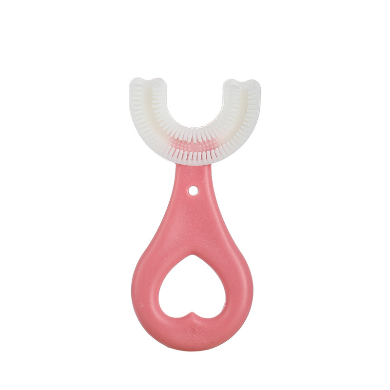 Children's U-shaped Toothbrush U-shaped Infant Baby 2-6-12 Years Old Children Soft Hair Silicone Mouth Contains Clean Brushing Artifact