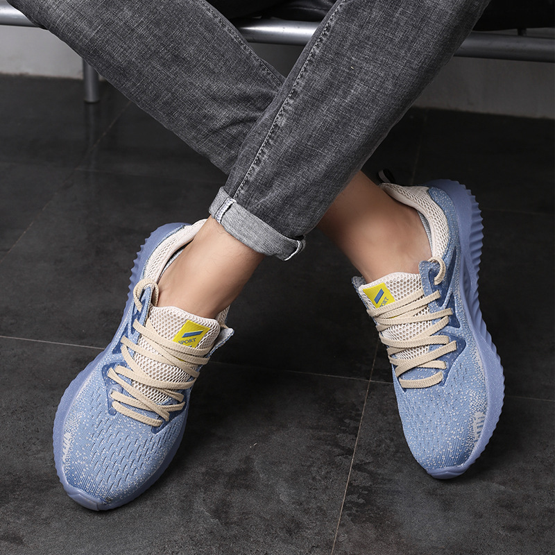 Cross-border Safety Shoes Steel Toe Anti-smashing Anti-piercing Flying Woven Comfortable Lightweight Fashion Safety Protection Work Shoes