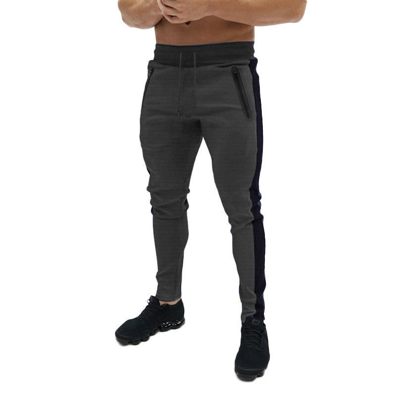 Foreign Trade Autumn and Winter Men's New Sports Leisure Light Plate Slim Fitness Pants Men's Trousers Small Feet Pants