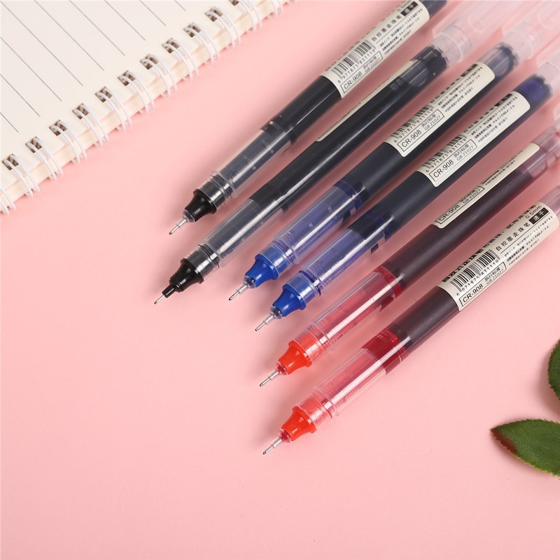 Wholesale Direct Liquid Pen Ball Pen Large Capacity 0.5 Full Needle Head Water-based Sign Pen Student Examination Gel Pen