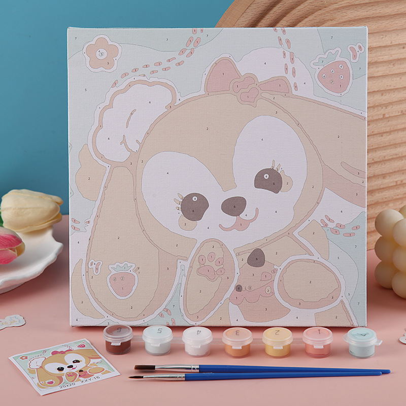 Children's diy digital oil painting cartoon watercolor handmade hand painting fill color decoration fill color oil painting wholesale