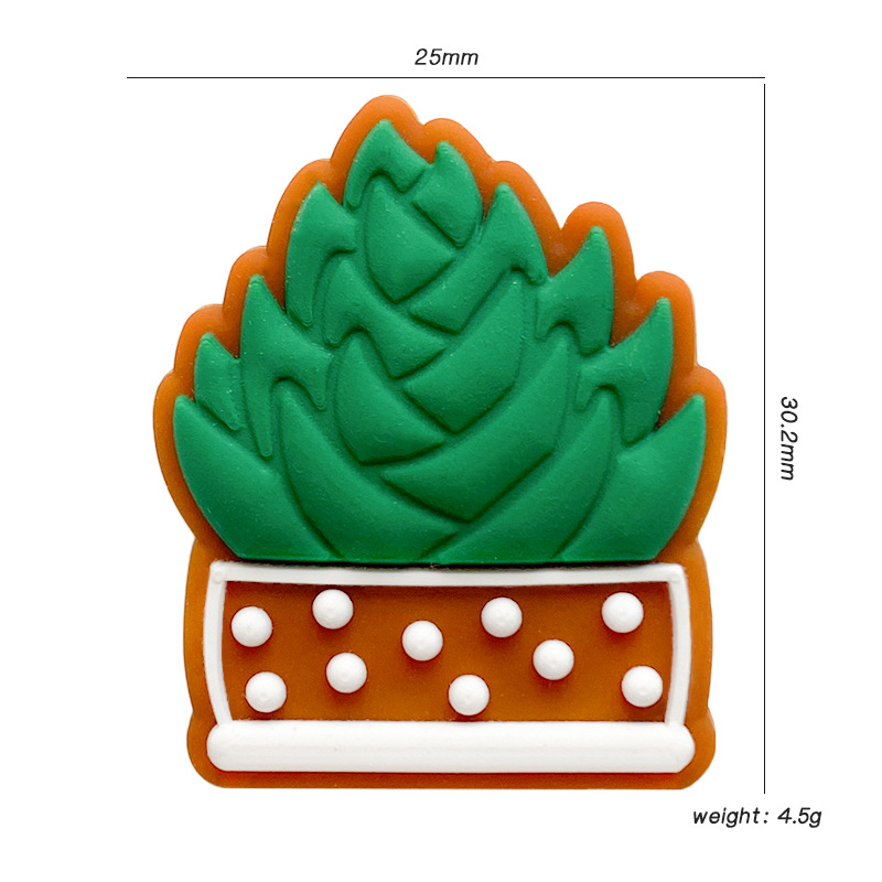 2023 cross-border new plant succulent food grade silicone beads teether loose beads baby pacifier chain Accessories Wholesale