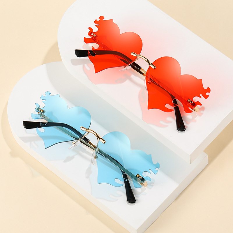 029 new European and American trend personalized sunglasses colorful ocean film tears sunglasses men and women cross-border foreign trade