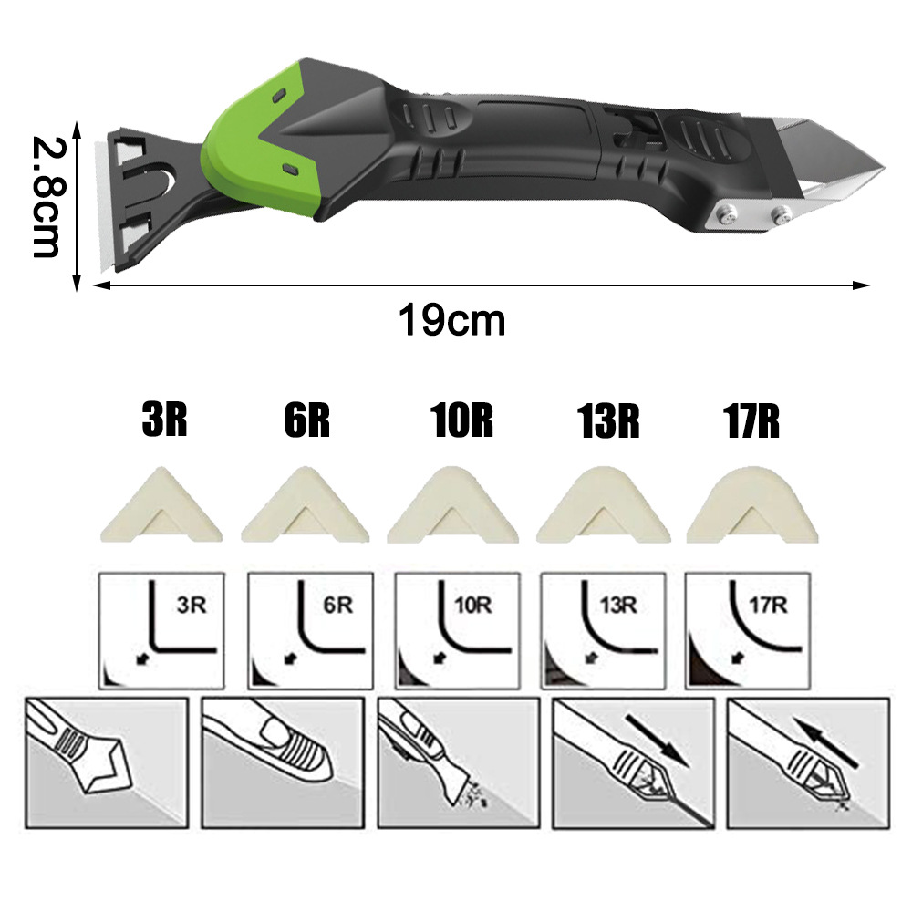 5-in -1 caulking tool set sealant remover caulking dresser sealant scraping glue grouting kit tool
