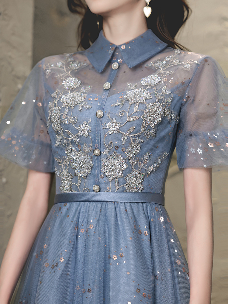 Dress dress Small Evening Dress 2024 New Spring Banquet Elegant Slimming Celebrity Usually Wear Small Dress