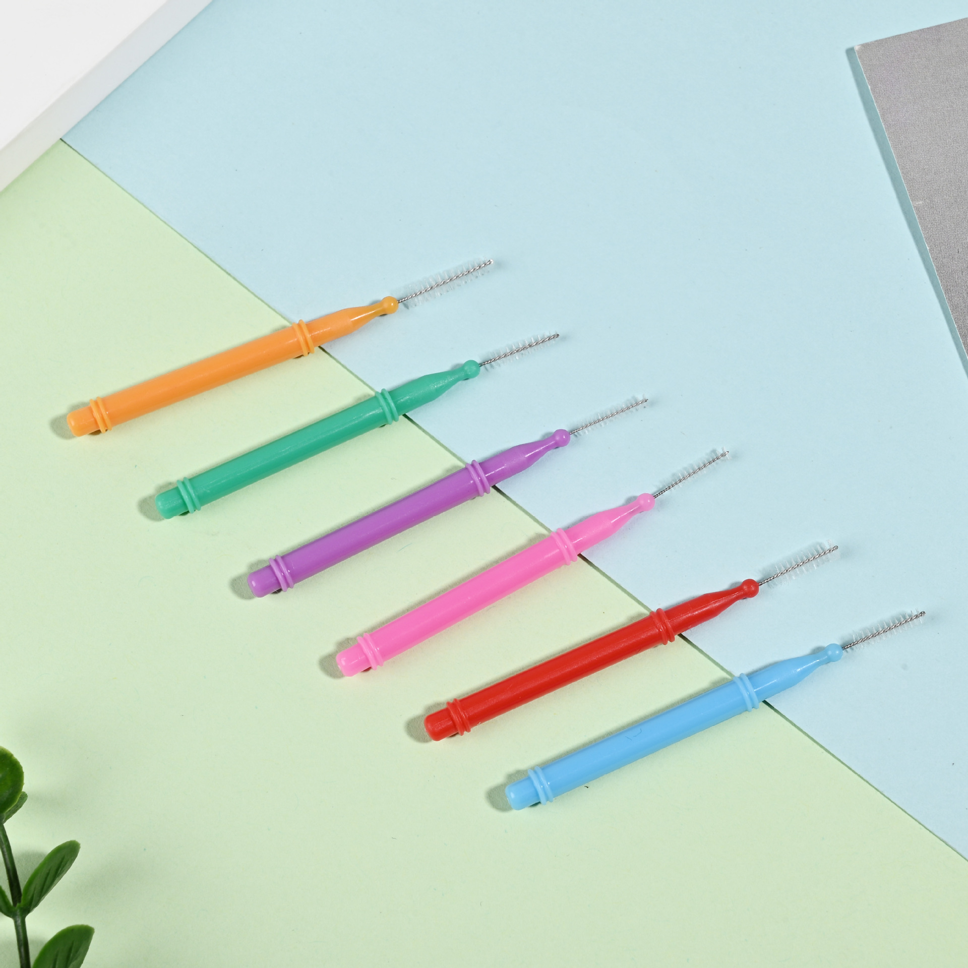 Pencil interdental brush cross-border quality gap brush straight interdental brush tooth gap cleaning brush orthodontic toothbrush