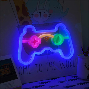 2023 new neon battery box gamepad atmosphere interior decoration light led backboard neon light