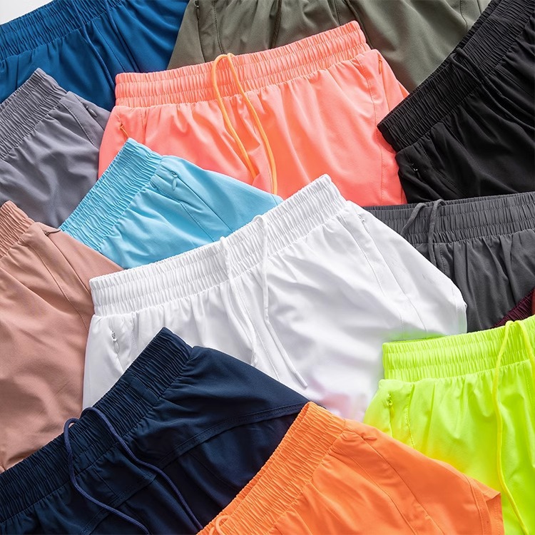 Lulu Zgly Sports Shorts Women's Fake Two-piece Anti-light Summer Thin Quick-drying Breathable Outdoor Running Yoga Pants