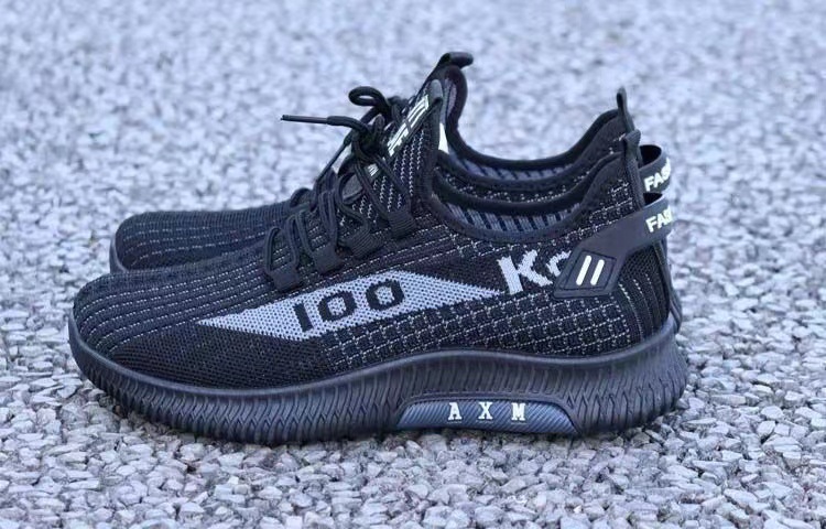 Spring and Summer New Men's Slip-on Mesh Fly-woven Casual Sneakers Men's All-match Breathable Soft Bottom Lazy Running Shoes