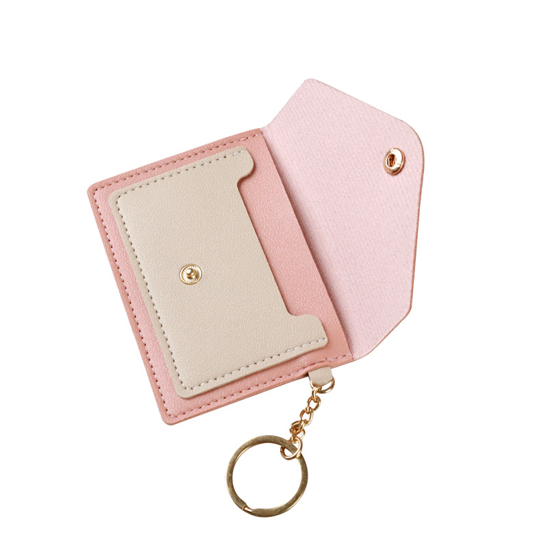 Creative Fashion Small Card Bag Women's Candy Color Keychain Jewelry Student Bus Card Holder_voghion.com
