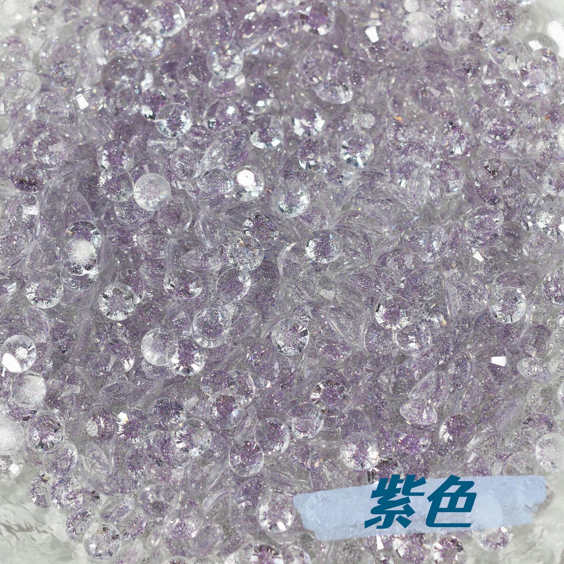 Star Diamond Series Card 6 Resin Jewelry Flat Bottom Diamond Live Filling DIY Color Large Penetrating Earrings Trend