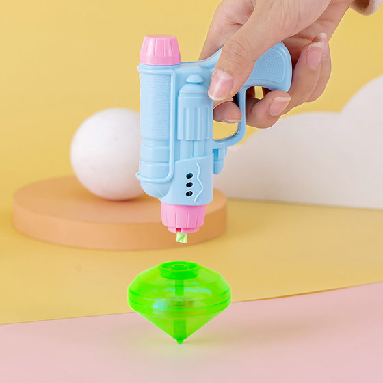 Luminous pistol gyro flash stall toy Square night market wholesale hot sale children gift push