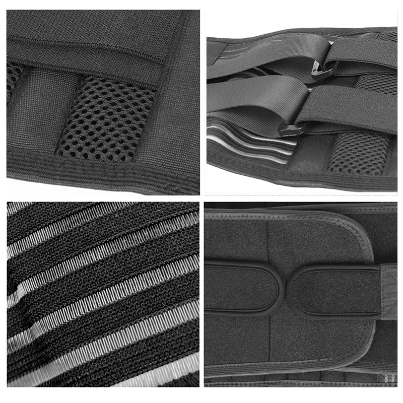 Cross-border breathable elastic abdominal corset waist belt steel plate support lumbar spine protection weight-bearing fitness sports waist protection
