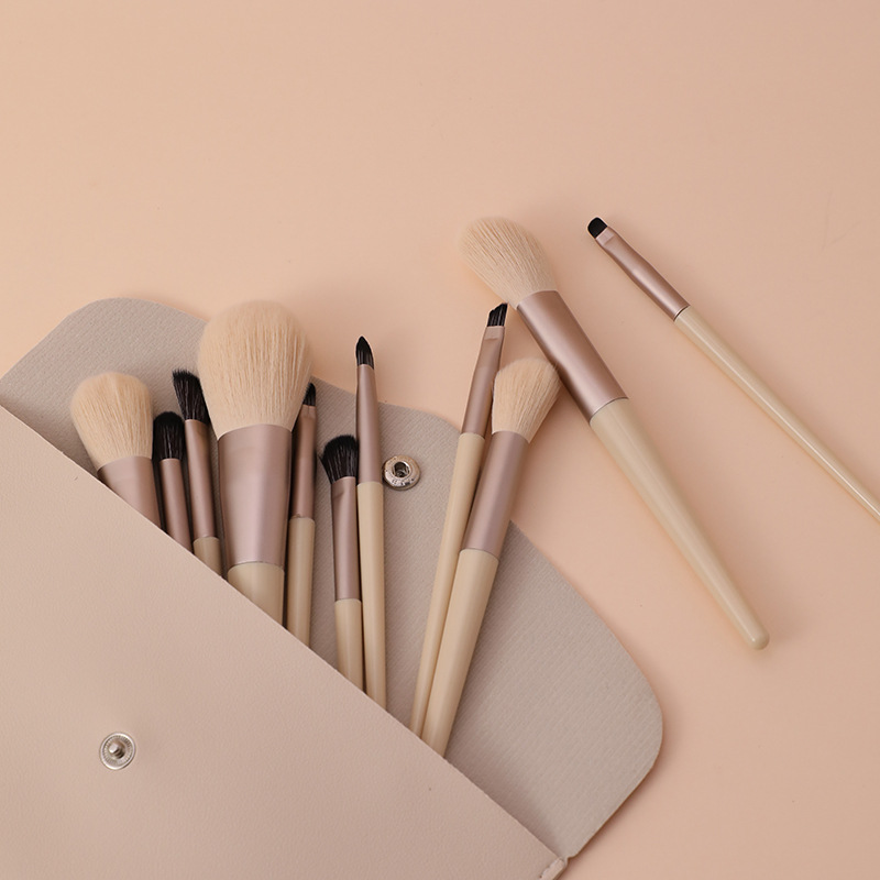 Makeup Brush Set Morandi 12 Cangzhou Soft Hair Eye Shadow Brush Full Set Blush Concealer Brush Foundation Brush