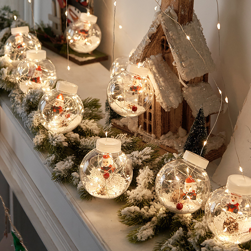 Cross Border LED Christmas Wishing Ball Curtain Light Elderly Snowman Christmas Window Romantic Shopping Mall Pendant Atmosphere Decoration