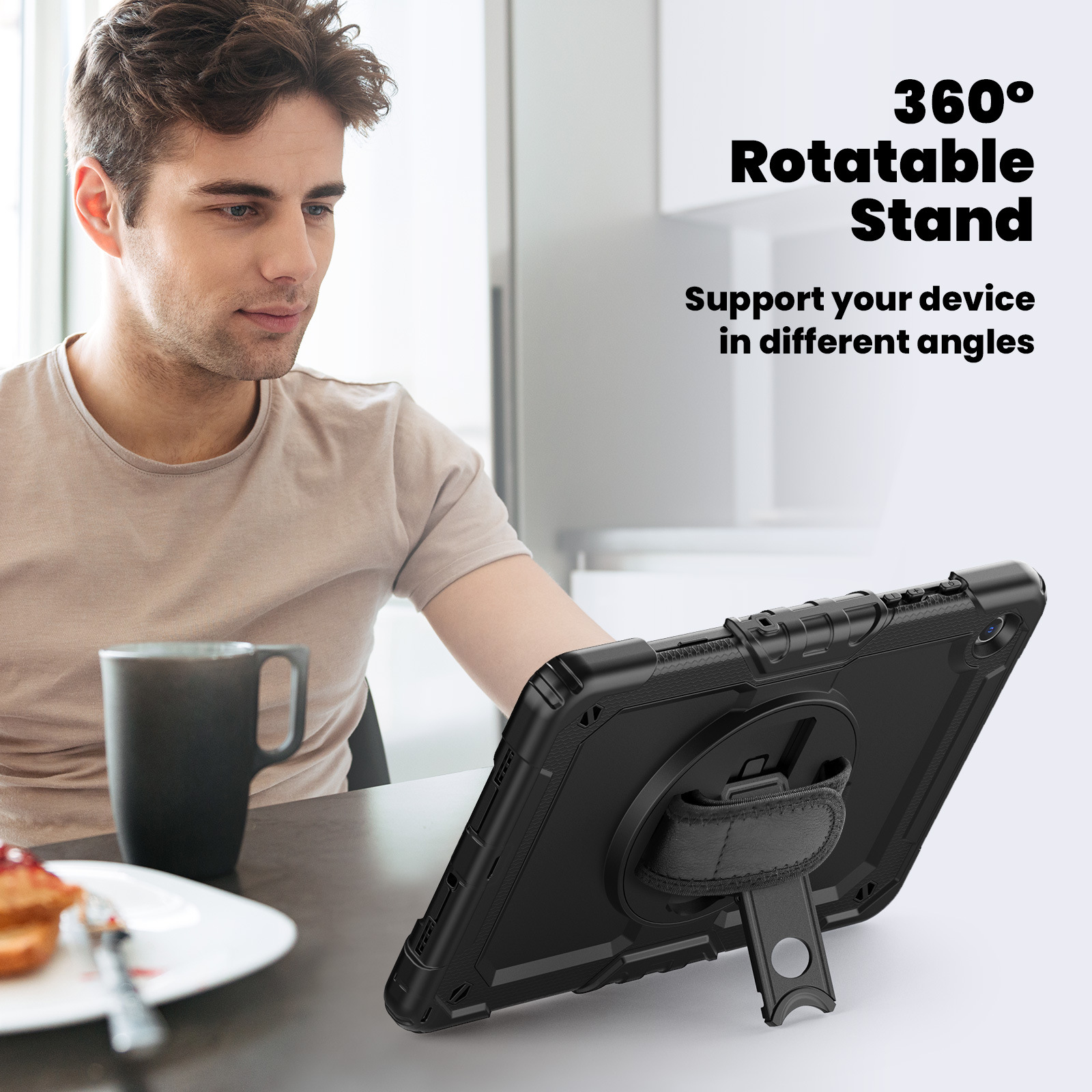 Suitable for Samsung Tab A9+ 11-inch X210/X216/X218 tablet protective case 360-degree rotating stand