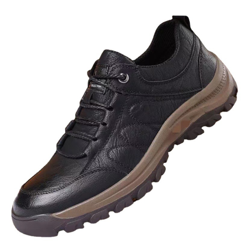 2023 new British cross-border foreign trade plus size men's shoes casual shoes men's non-slip outdoor hiking shoes leather shoes men