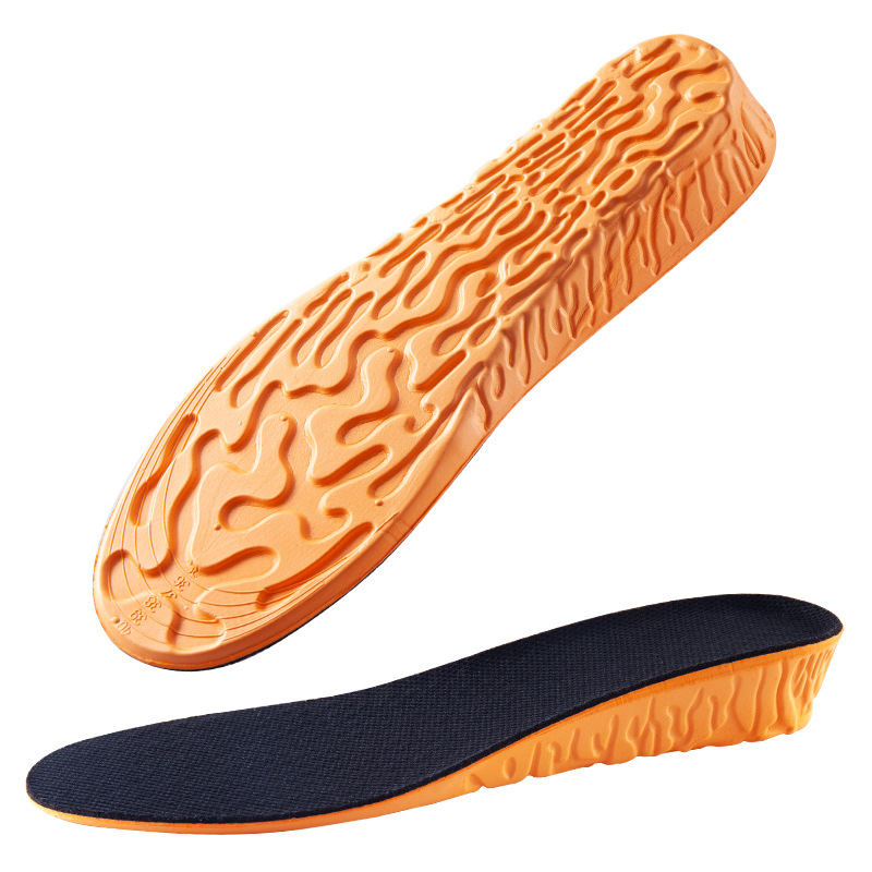 Step on excrement feeling sports heightening insole sweat absorption shock absorption soft bottom breathable Summer men and women invisible inner heightening artifact