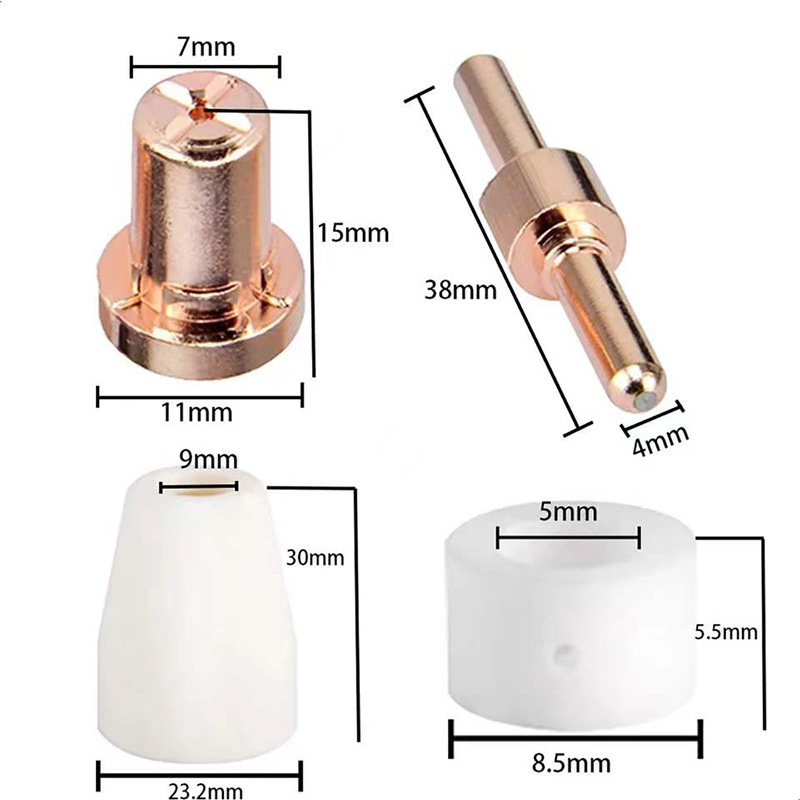 Cross-border Wenzhou 40A PT31 plasma cutting accessories LG40 electrode nozzle protective cover shunt CUT40
