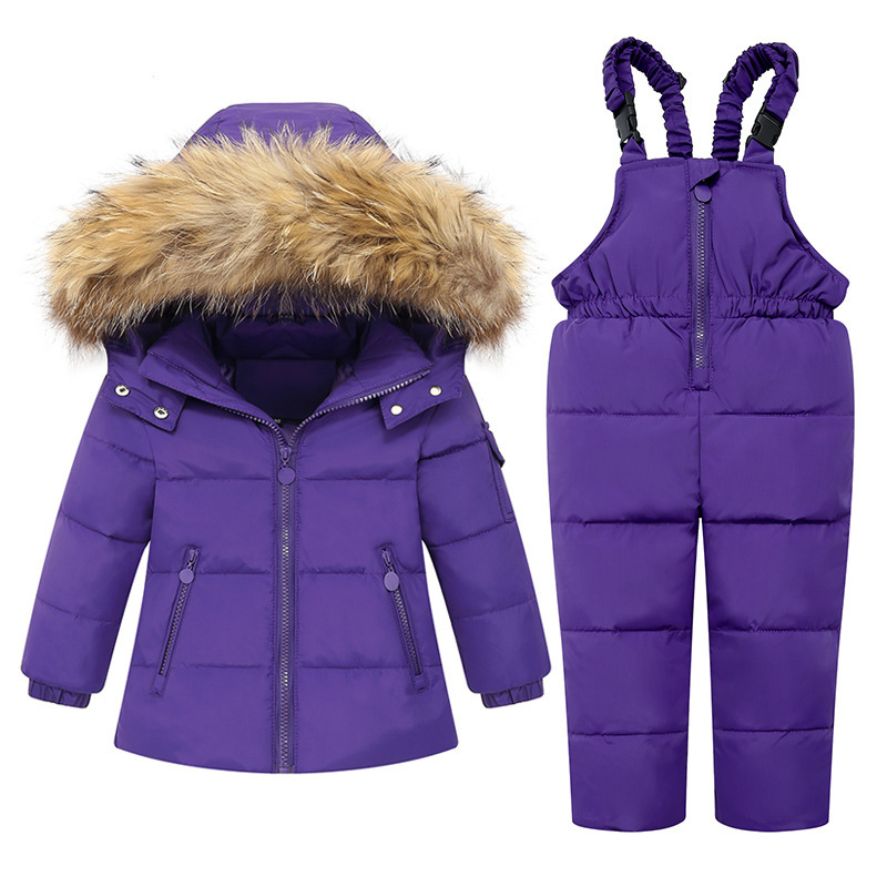 Children's down jacket suit women's 1-4 years old 3 children's clothing boys' baby coat girls' baby ski suit 2021 New