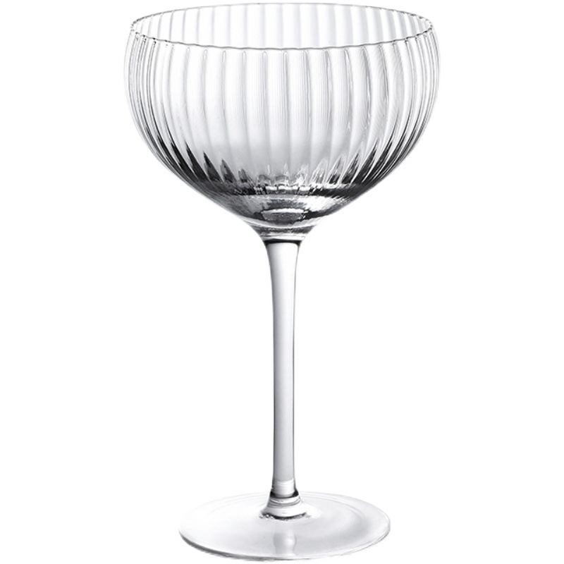 Striped Crystal Red Wine Glass Burgundy ins Style Thin Personalized Champagne High Foot Couple White Grape Light Luxury Color Value