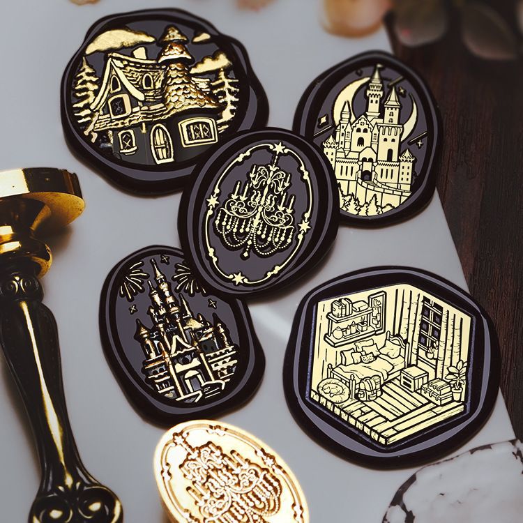 July original innovative European Castle series retro style fire paint seal brass seal Head Factory wholesale