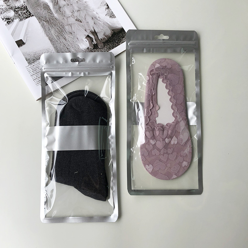 High-grade composite socks packaging bag boat Socks universal cotton socks bag self-sealing bone bag stockings zipper plastic bag