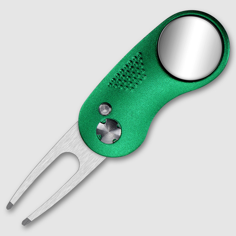Spot wholesale New Fruit Ridge fork golf folding tool metal aluminum handle portable lawn repair tools gift