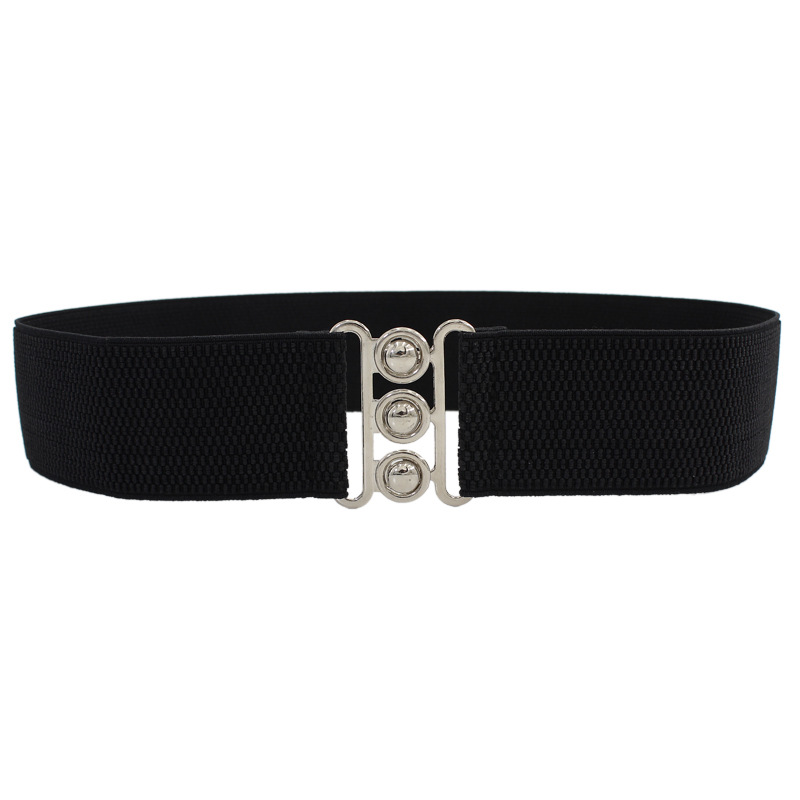 Women's Elastic Buckle Belt dress All-match Decorative Waist Seal Elastic Waist Wide Belt 5CM Three Sizes
