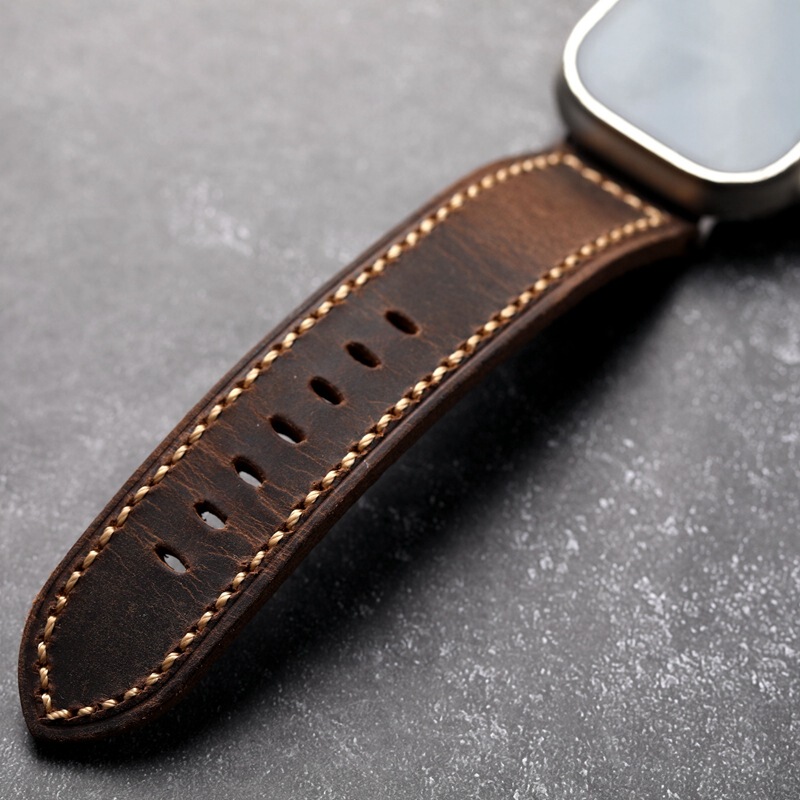 アップル腕時計apple watch本革バンド49mm 45 8ultraフロストレトロhヘッド|undefined