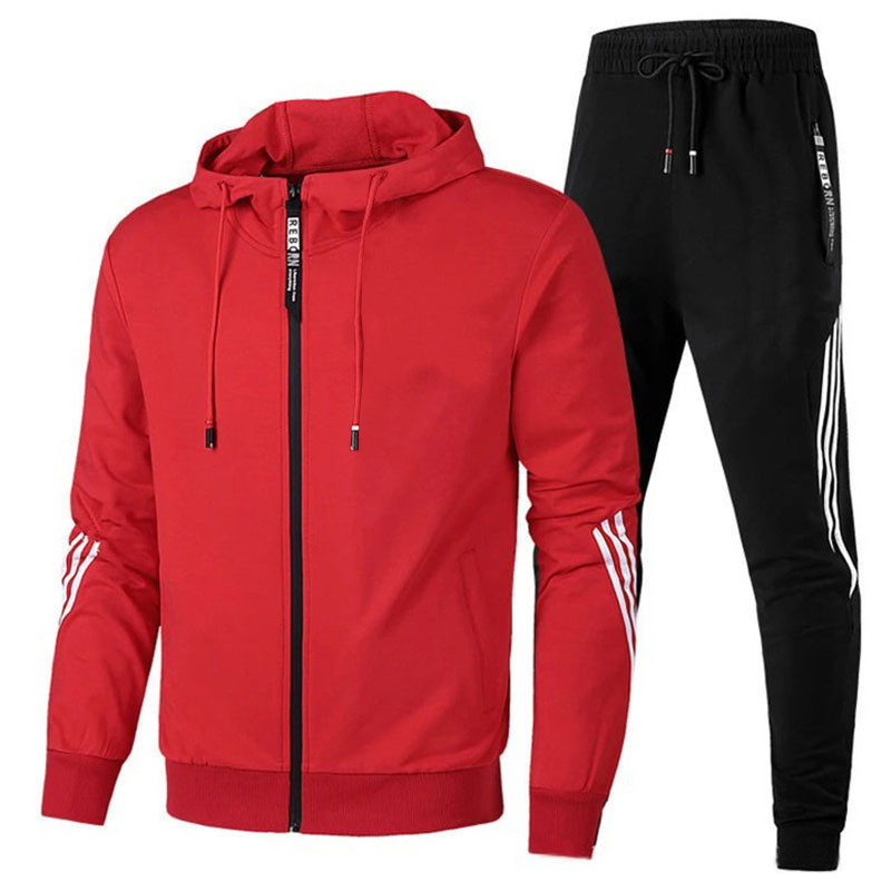 2023 Spring and Autumn New Cross-border Foreign Trade Sports Men's Suit Casual Sweatshirt Pullover Fashion Zipper Set