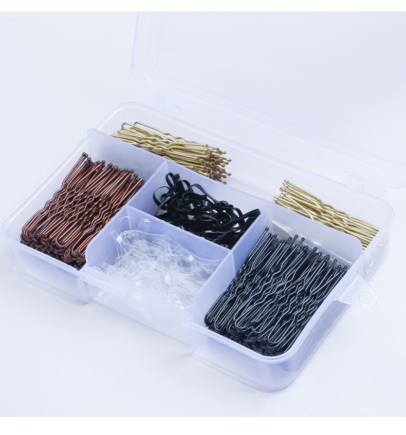 Nouvelle combinaison d'épingles à cheveux en boîte, ensemble de clips noirs en forme de U, ensemble d'épingles à cheveux, boîte entière, coiffure, vente en gros_voghion.com