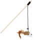 Pet cat ticker wooden pole feather Bell cat ticker Interactive cat toy mouse wooden pole cat ticker cat toy