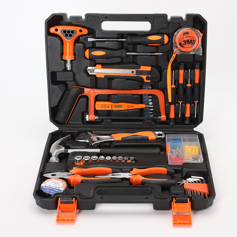 Jin Dian 82-piece household carbon steel toolbox suit combination tools gift suit factory outlet 401-82