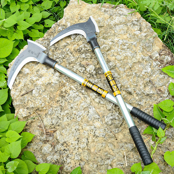 Factory wholesale double chop sickle agricultural harvesting straw mowing sickle multifunctional outdoor wood knife manganese steel sickle