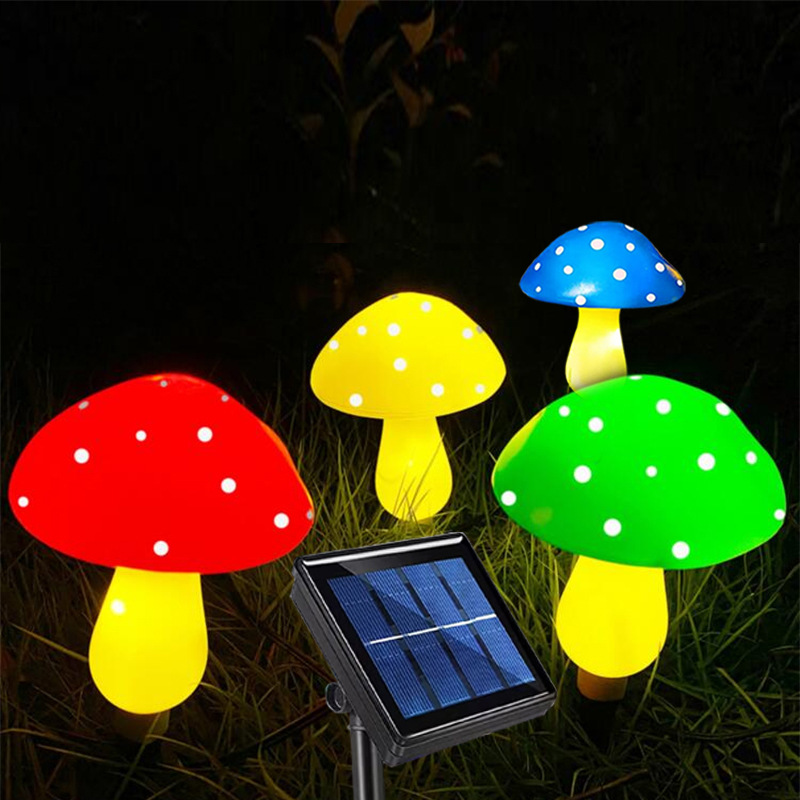 Source manufacturers explosions solar mushroom string lights outdoor garden Christmas decorative lights led mushroom modeling lights