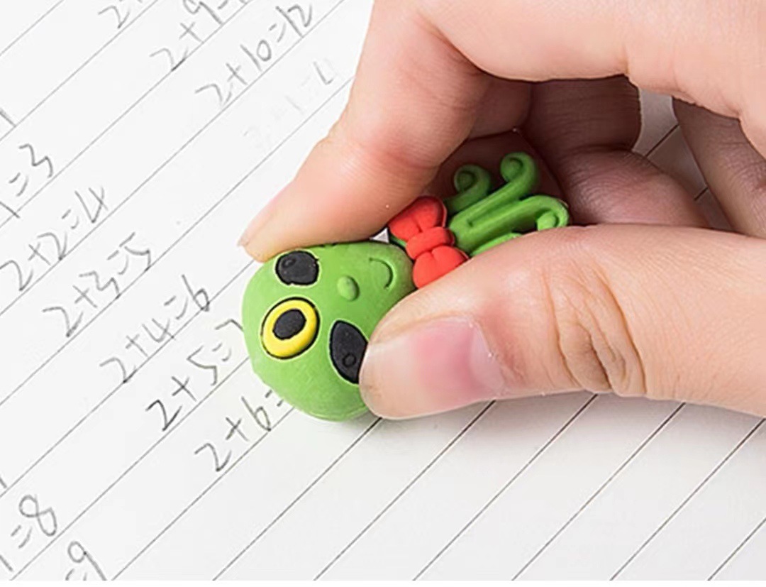 Cartoon creative rubber spaceman spacecraft alien UFO rocket shape eraser student prize gift