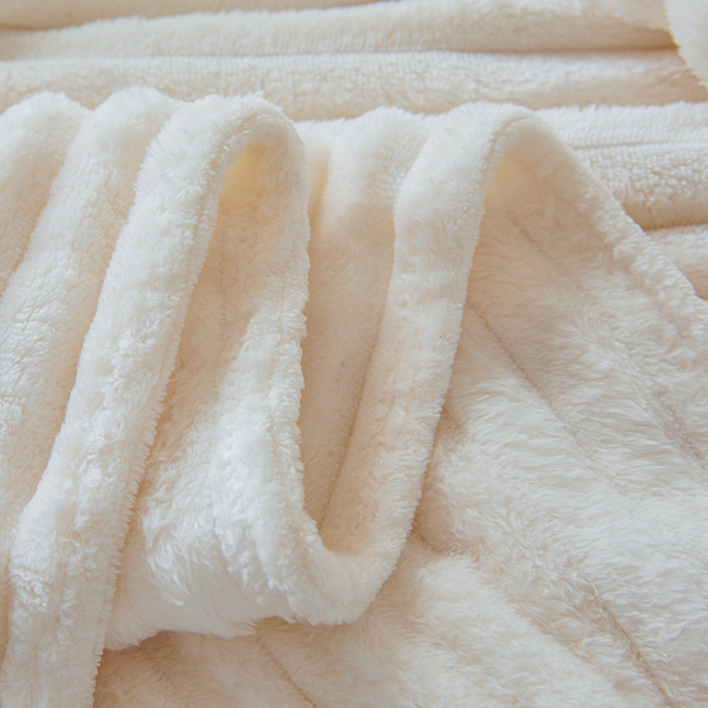 Wide Thickened Cross-border in stock Solid Color Blanket Coral Fleece Blanket Flannel Rabbit Hair Gift Blanket Bed Cover Blanket Foreign Trade