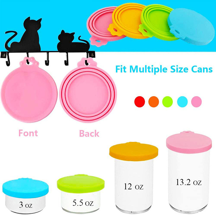 Hot selling silicone pet can cover silicone can cover cat and dog food sealed cover three-in-one silicone preservation cover