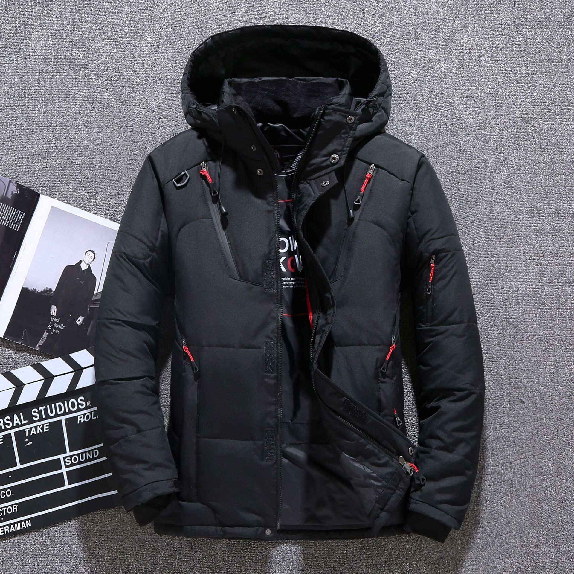 Cross-Border special for new men's down jacket slim padded plus size men's youth winter coat tide a generation of hair