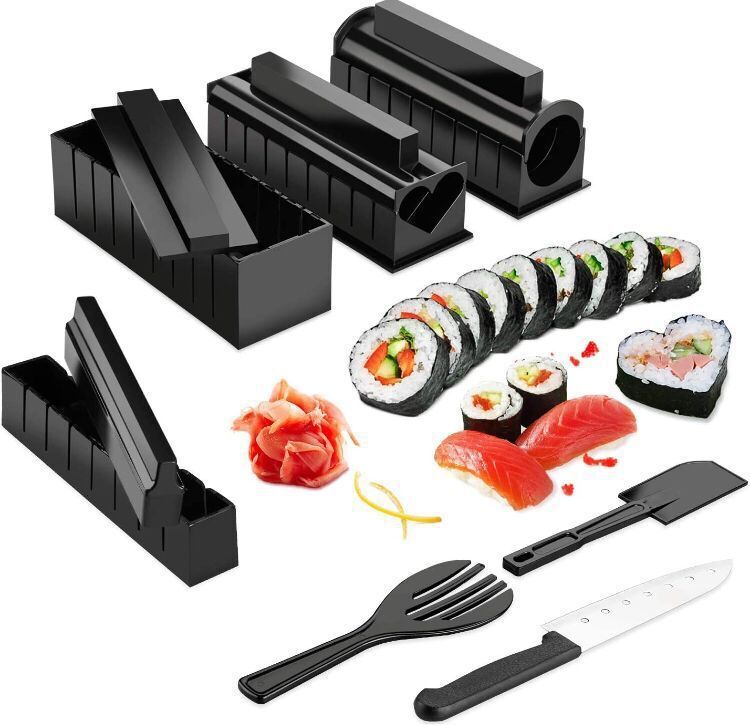DIY mold wholesale/11-piece sushi mold with sushi knife rice ball mold Laver rice multifunctional material conditioner