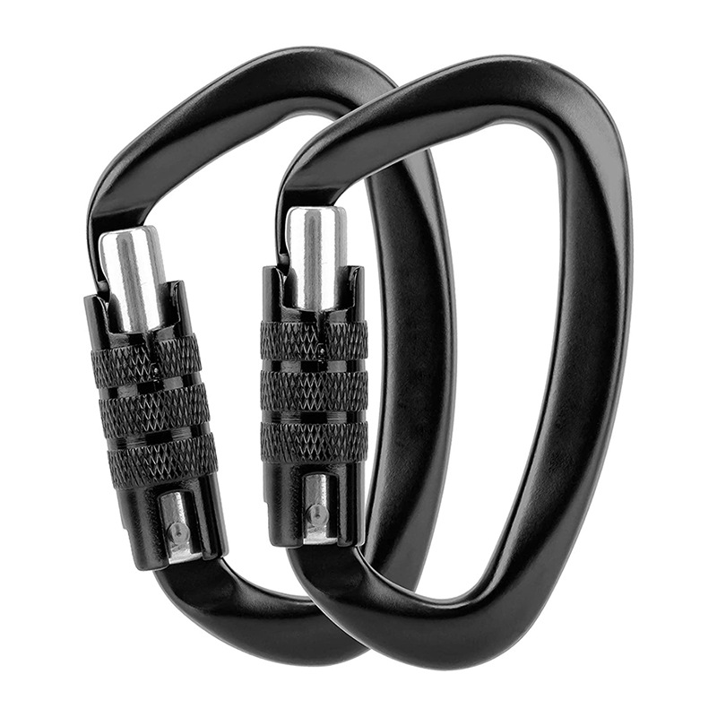12KN super durable D Lock hook climbing mountaineering buckle A1302 automatic lock 7075 aluminum alloy fast hook wholesale