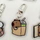 Y19 small card back milk tea keychain