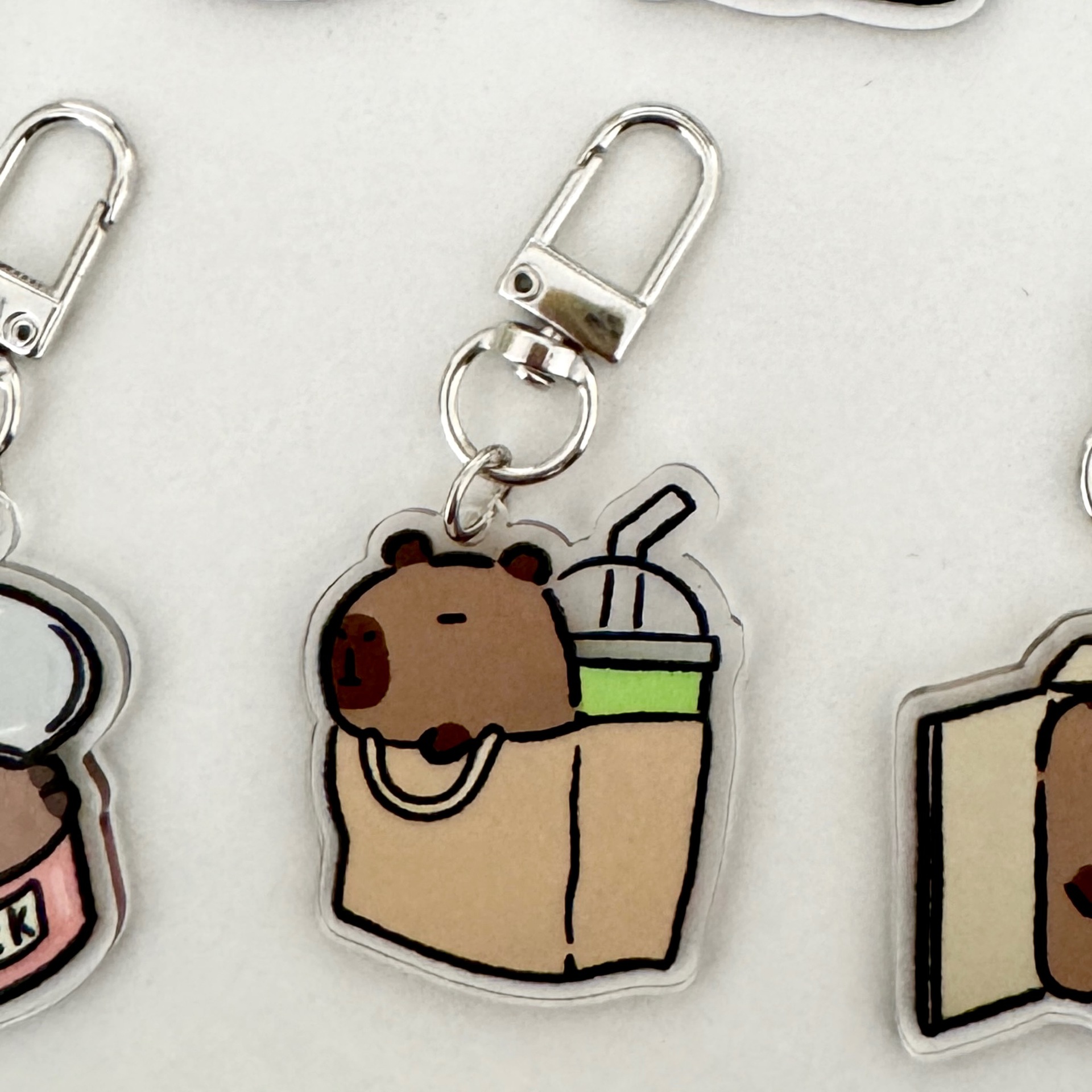 Gift for students small gift keychain cartoon cute pendant schoolbag pencil case bag acrylic pendant creative gift