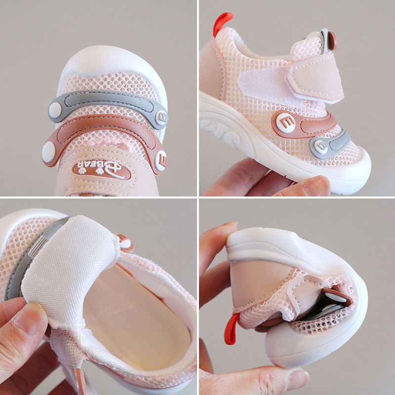 Toddler Shoes Boys and Girls Baby Sandals Summer Hollow Net Shoes Baby Soft Sole Non-Slip Caterpillar Machine Shoes 0-3 Years 1