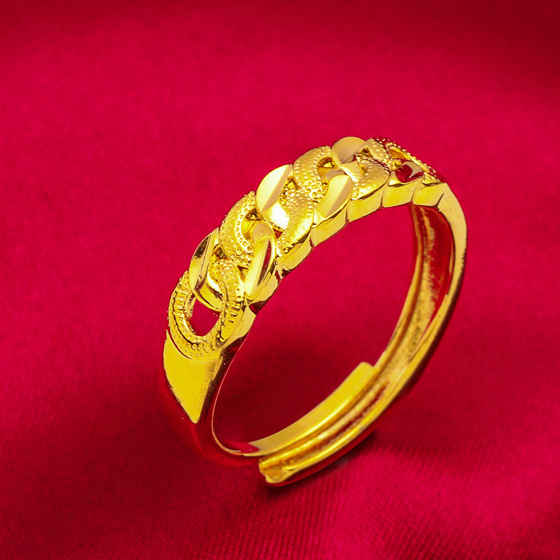 twist sand gold ring women's fashion trend ring network trend style women's ring_voghion.com