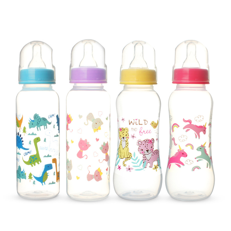 Maternal and Infant Supplies Newborn Bottle Food Grade Plastic PP Newborn Baby Bottle Anti-flatulence Label Wide Mouth Bottle