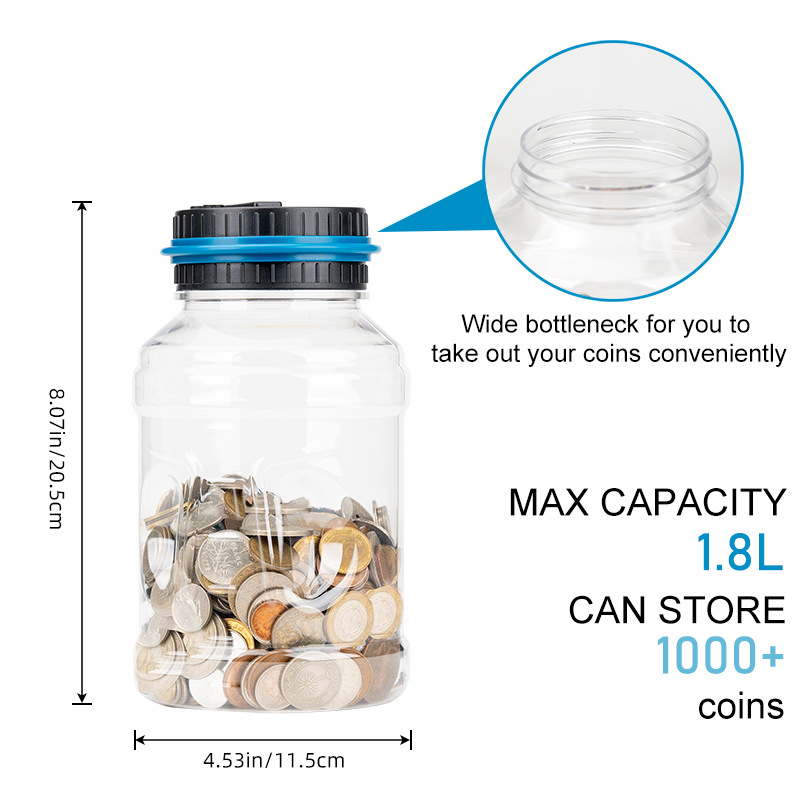 British pound piggy bank smart counting coin piggy bank tiktok cross-border foreign trade US dollar Canadian euro